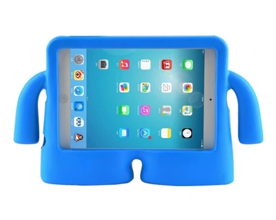 Противоударный детский чехол STR EVA для iPad 9, 2021 (10.2" экран), человечек с ручками Blue