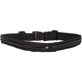 Сумка на пояс спортивная для бега фитнеса Go Runner's Pocket Belt 2 кармана эластичная растягивающаяся