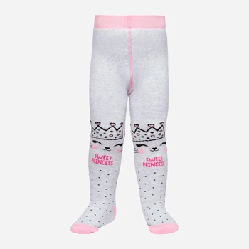 Детские колготки 1-1.5 года теплые махровые для девочек Conte Kids CK SOF-TIKI 7С-38СП-524 80-86 см Светло-серые (4810226456842)