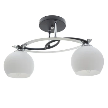 Люстра потолочная на 2 плафона LK-657S/2 E27 CH/BK Brille 23-762