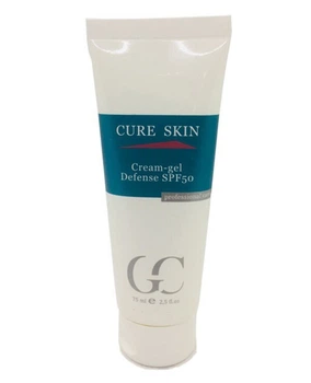 Крем-гель для обличчя професійний, сонцезахисний зволожуючий CURE SKIN SPF50 (UVA / UVB) 75мл для нормальної та комбінованої шкіри (4820096238325)