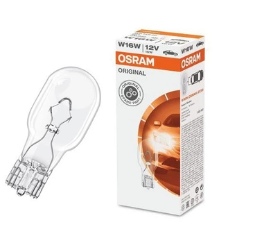 Галогенная лампа Osram W16W ORIGINAL 12V W2,1X9,5 2X10 921 (02170)