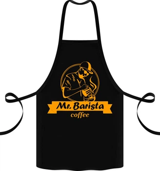Фартук с принтом "Mr. Barista coffee"
