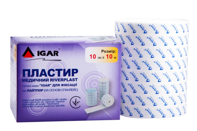 Пластир медичний RiverPlast IGAR для фіксації тип Лайтпор (на основі спанлейс) 2,5 см х 10 м