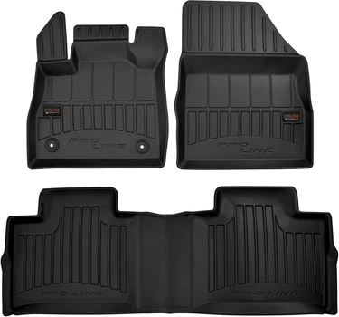 Автомобильные коврики в салон Frogum 3D на Renault Espace 5 15- 1-2 ряд Рено Эспейс черные SO0816