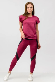 Костюм для фитнеса (футболка и лосины) Go Fitness 90034-9 размер XS-S
