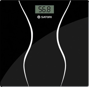Весы напольные электронные Satori SBS-261BL 180 кг Стеклянные Прямоугольные Черный/ Белый