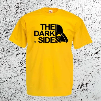 Футболка GBI "The dark side" прямая классика, желтая, хлопок, M, ФЖ-0025