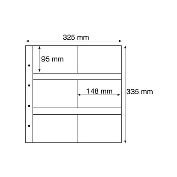 Лист до альбому MAXIMUM 6 ячеєк 148*96 мм, Leuchtturm