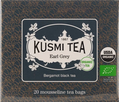 Чай черный Kusmi Tea Earl Grey органический 20 пакетиков х 2 г (3585810082325)