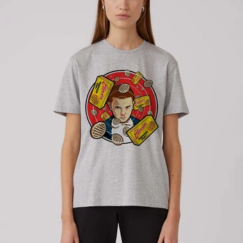 Футболка Fanbolka Дуже Дивні Справи Stranger Things Waffles XXXL Світло-сіра меланжева (36WUNAS3XL)