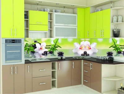 Кухонный фартук Скинали Орхидеи 60х250 см (064)