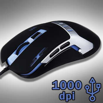 Мышь проводная Keywin X5 Черная игровая оптическая светодиодная мышка для компьютера ноутбука ПК