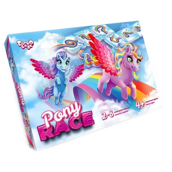 Настольная игра Danko Toys Пони Гонки картон 30х30 см многоцветная (556261)