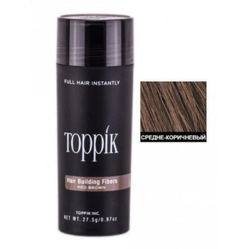 Загущувач для волосся Toppik Hair Building Fibers (medium brown) каштановий