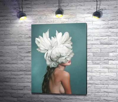 Картина Девушка с цветочной головой – Эми Джадд (Amy Judd) 97x130 см Модуль №1 (001206)