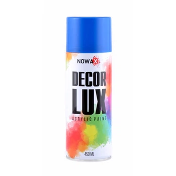 Акриловая спрей краска NOWAX DecorLux 450 мл синий (SKY BLUE/RAL+5015) STM02108