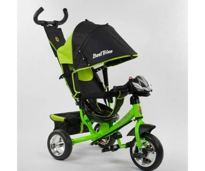 Велосипед дитячий Триколісний Best Trike 6588 з фарою, Салатовий