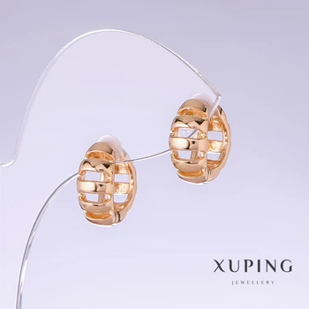 Серьги Xuping, длина 16 мм, толщина 7 мм, позолота 18К, ida55643