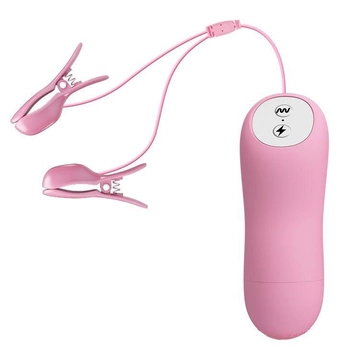 Электро-вибро зажимы для груди Baile Romantic Wave цвет светло-розовый (02256458000000000)