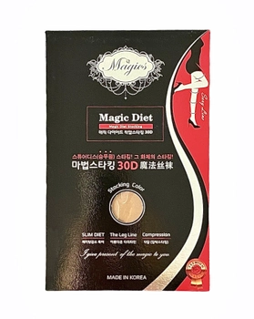 Колготки с трехмерной компрессией MAGICS Magic Diet Stocking 30D бежевого цвета