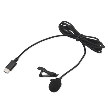 Петличный микрофон для смартфона, компьютера с разъемом Type C XT-10 (тканевый корд) (48214)
