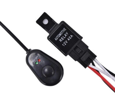 Комплект проводки, проводов с кнопкой включения и реле подключения светодиодных фар, туманок, LED балок Autoexpect 05557)