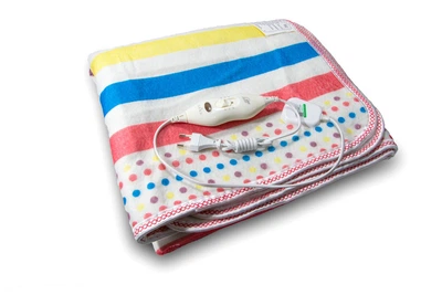 Электропростынь 100х130 см Electric Blanket в цветную полоску 1186PRSTNC27
