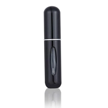 Дорожный компактний флакон-атомайзер для парфюмов с пульверизатором (черный, 5 мл)