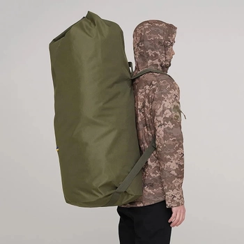 Тактическая транспортная сумка-баул мешок армейский Trend олива на 70 л с Oxford 600 Flat 0053