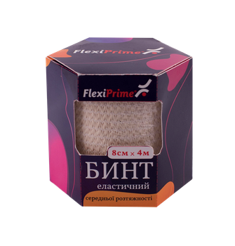 Бинт еластичний FlexiPrime® 8см*4м середньої розтяжності