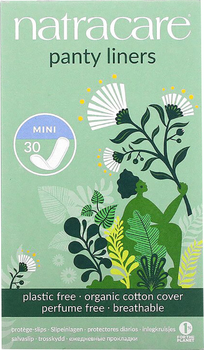 Щоденні прокладки Natracare Міні (Panty Liners Mini Breathable) з органічної бавовни 30 шт. (782126003003)