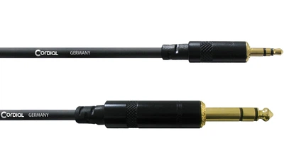 Балансный аудио кабель Jack 3.5 — Jack 6.3 3м Cordial CFM 3 WV