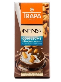 Шоколад молочний Trapa Intenso з мигдалем 175г