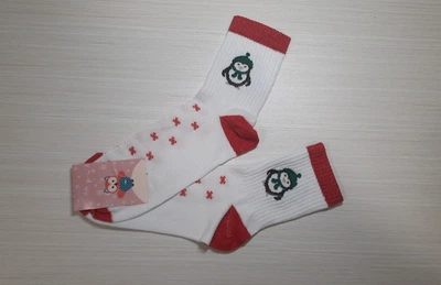 Носки белые с принтом "Пингвин" NiceSocks 36-40р (658)