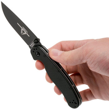 Нож складной карманный Ontario RAT II BP Black 8861 (Liner Lock, 76/178 мм, чорний)