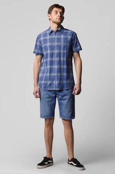 Рубашка Wrangler SS 1 PKT SHIRT Regular Fit (W5J6OEX1E) Синий S-00