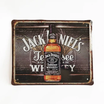 Металлическая табличка "Jack Daniels" для декора дома, декор стен, декор комнаты