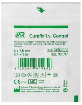 Повязка для фиксации катетеров Lohmann Rauscher стерильная Curafix iv Control 6 х 7.5 см х 50 шт (4056649659006)