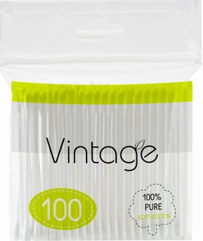 Упаковка ватных палочек Vintage 6 пачек по 100 шт + подарок 1 пачка 100 шт (2000064266464)