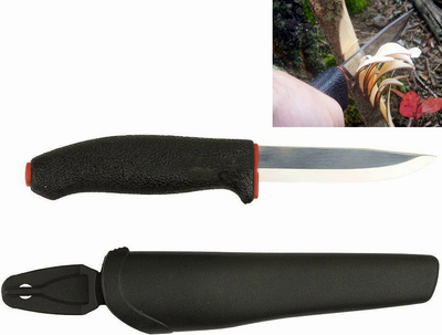 Туристический универсальный нож из углеродистой стали походный для охоты рыбалки Mora Allrund 22.8 см (80808928)