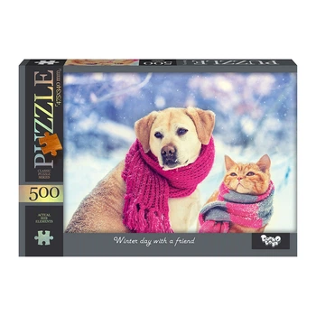 Пазли 500 эл. с.14 №8 Winter day with a friend C500-14-08