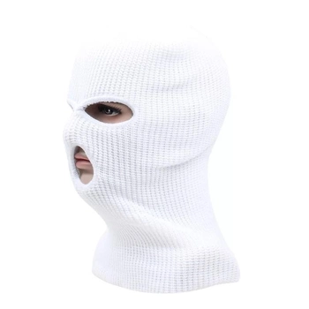 Балаклава маска Хуліганка 3 (військова, тактична, підшоломник, мафія, ніндзя, бандитка) Біла, Унісекс WUKE One size
