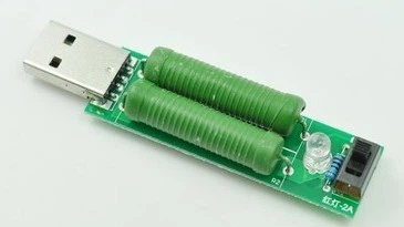 USB Резистор навантаження навантажувальний резистор 5В 1/2 /USB опір для тестера (685983137-1) нагрузка Зелений
