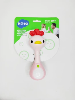 Брязкальце музичне Hola Toys "Курча" з гризунком та підсвічуванням