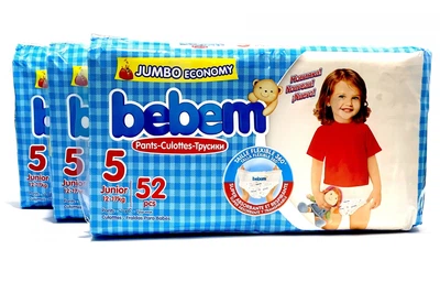 Підгузки-трусики Bebem Розмір 5, 12-17 кг, 156 шт