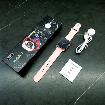 Умные смарт часы Smart Watch Z37 Pink голосовой вызов, температура тела, пульсометр, тонометр