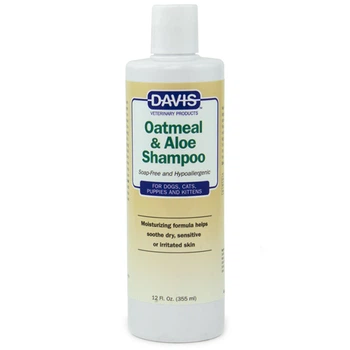 Гипоаллергенный шампунь для собак и котов, концентрат Davis Oatmeal & Aloe Shampoo овсяная мука с алоэ (OAS12)