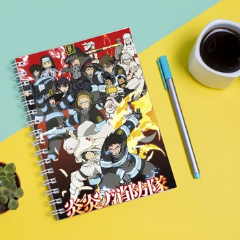 Скетчбук Sketchbook блокнот для рисования с принтом Аниме Пламенная бригада пожарных, Enen no Shouboutai, Fire Force