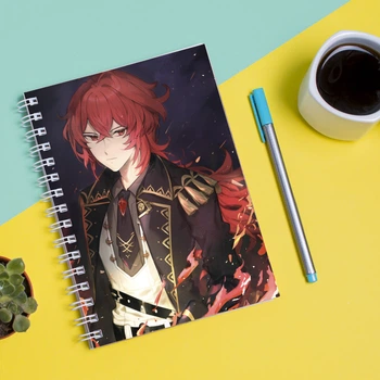 Скетчбук (Sketchbook) блокнот для рисования с принтом "Genshin Impact - Геншин Удар"